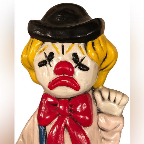 Happy Sad Clown Figurine - Picture 7 of 8